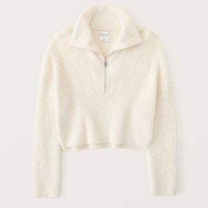 Eyelash Half-Zip Sweater